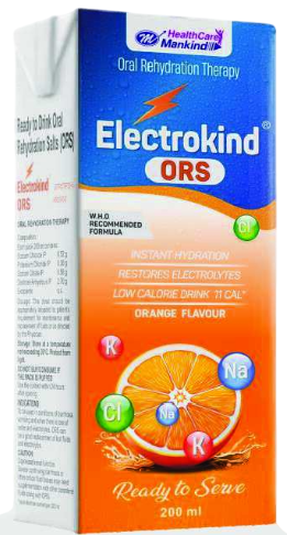 ELECTROKIND-ORS LIQUID (200ML) (ORANGE)