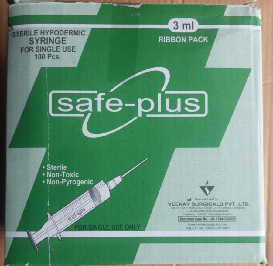SAFE PLUS 3ML SYRINGE