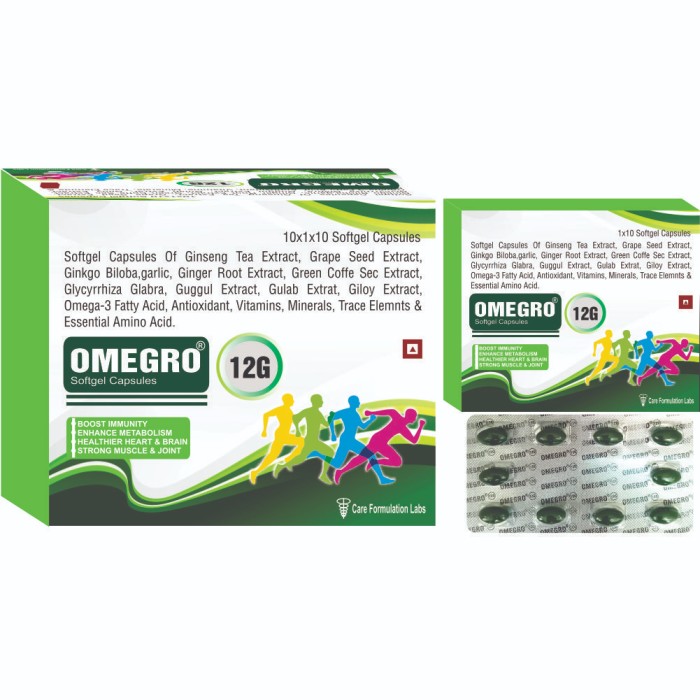 OMEGRO-12G Softgel Cap